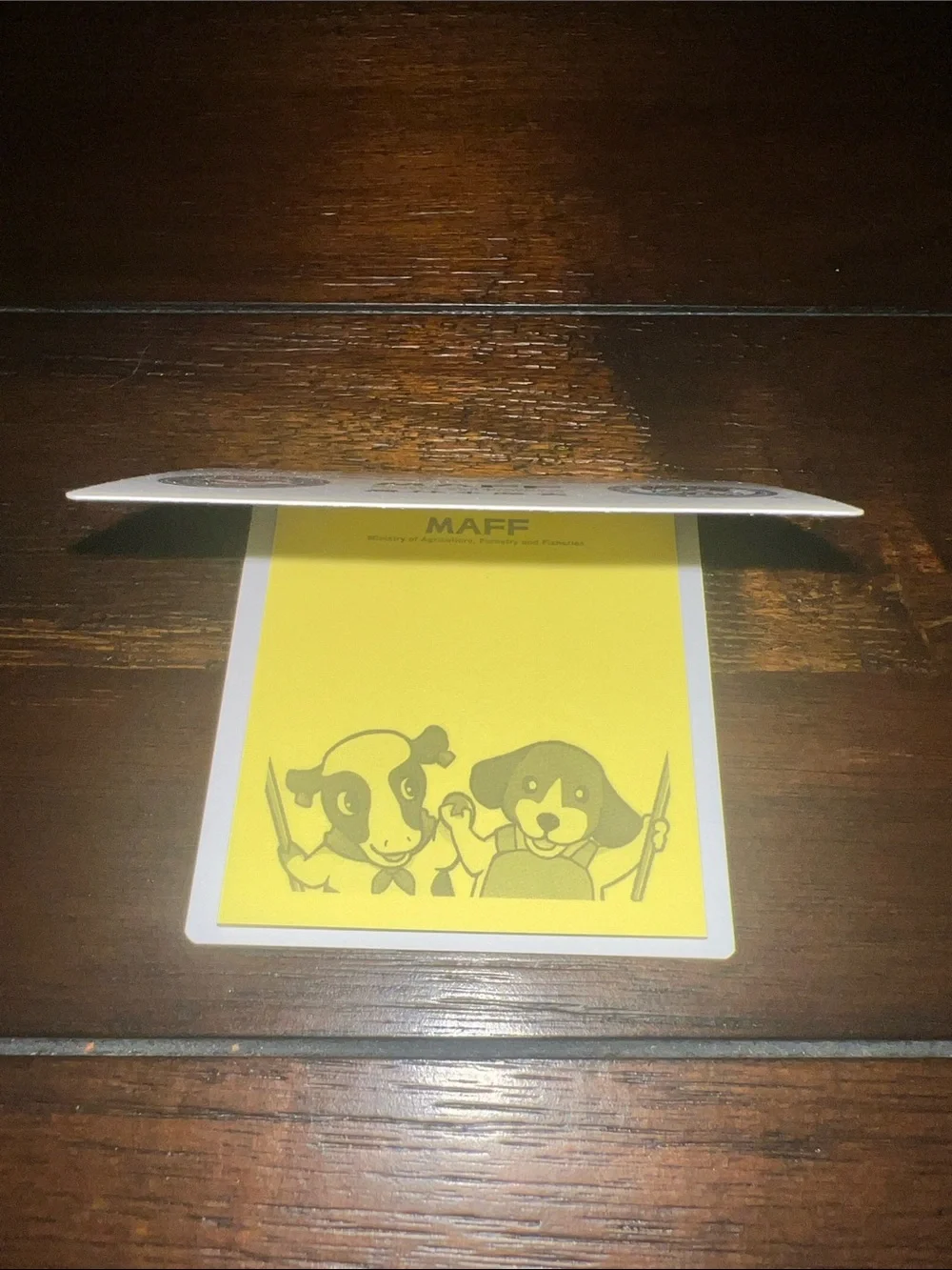 Yellow Cartoon Animal Post-It Note Pad